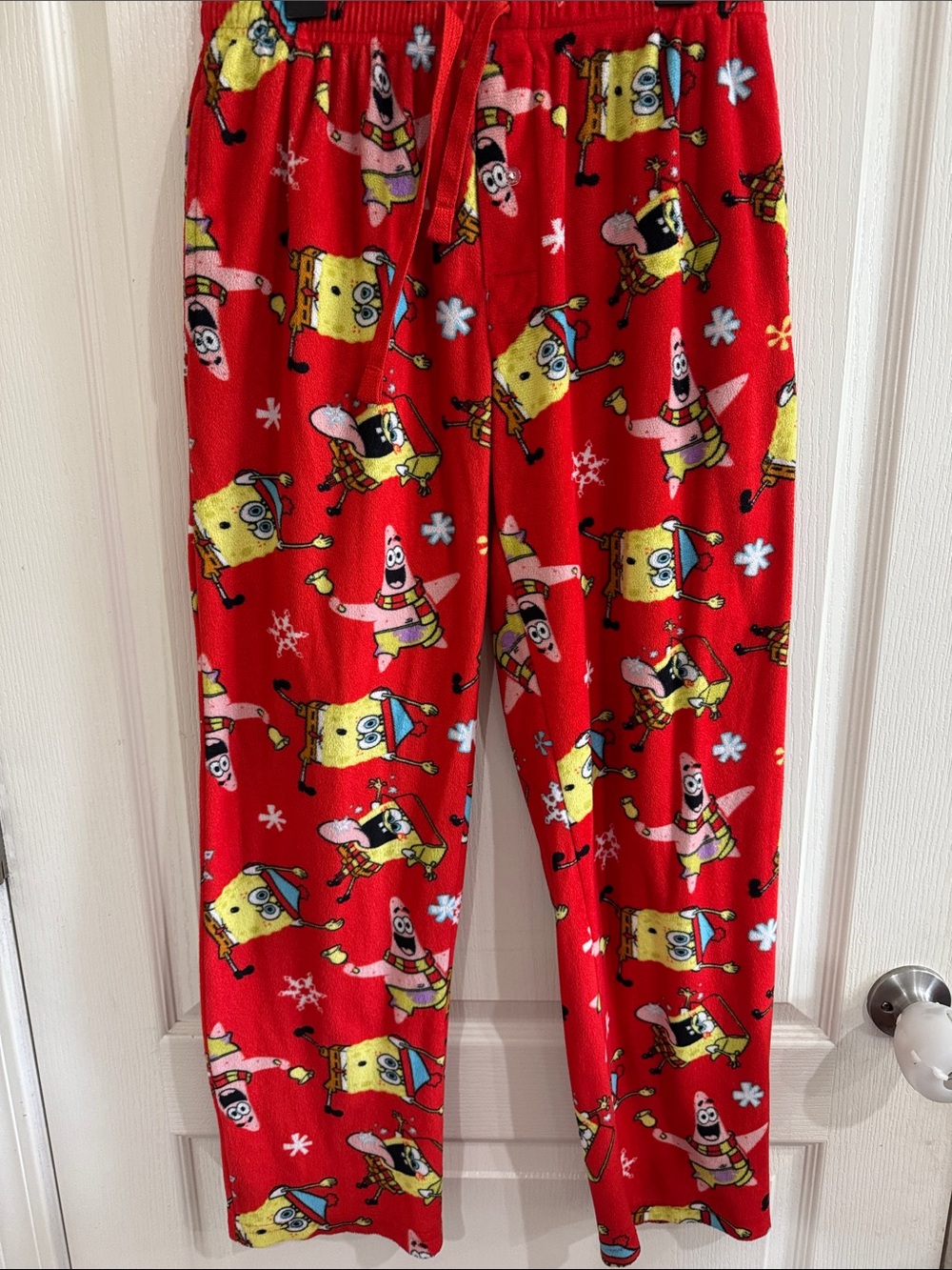 SpongeBob Squarepants Red Holiday Fleece Pajama Pants